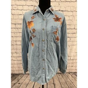 Vintage PTNY Button Down‎ Butterflies